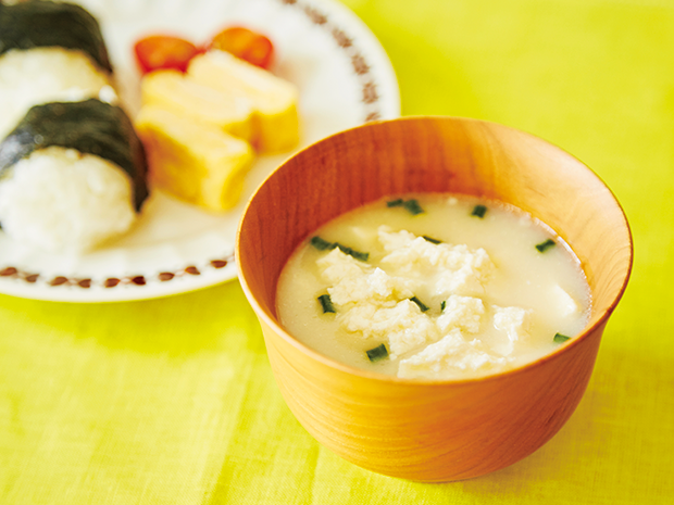くずし豆腐のお味噌汁<br>＜1歳〜3歳のステップごはん＞