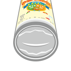 変形した缶の底