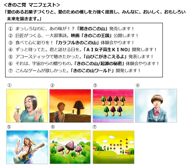 きのこ党 マニフェスト