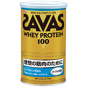 写真：ザバス ホエイプロテイン100 ヨーグルト風味 18食分の商品パッケージ