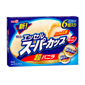 写真：明治 エッセルスーパーカップミニ 超バニラの商品パッケージ
