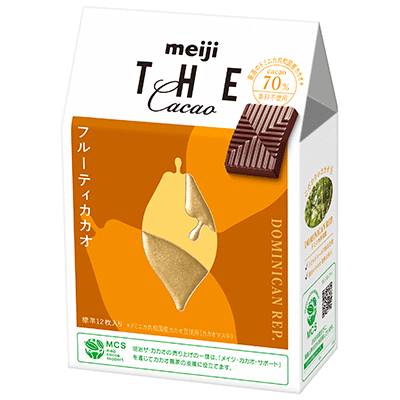 画像：明治 ザ・カカオ フルーティカカオの商品パッケージ