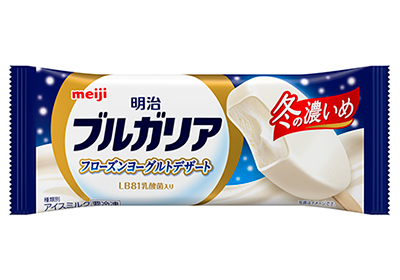 画像：明治ブルガリア フローズンヨーグルトデザート 冬の濃いめの商品パッケージ