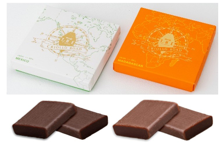 画像：「明治 ザ・カカオ クリオロロード メキシコホワイトカカオ＜テリーヌ仕立て＞、マダガスカルカカオ＜テリーヌ仕立て＞」の商品パッケージ
