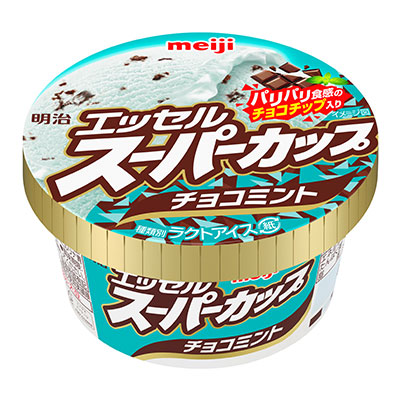 画像：「明治 エッセル スーパーカップ チョコミント」の商品パッケージ