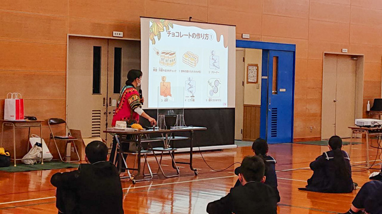 大牟田市立田隈中学校 出前授業 写真1