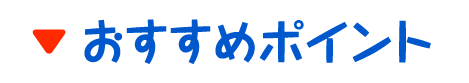 おすすめポイント