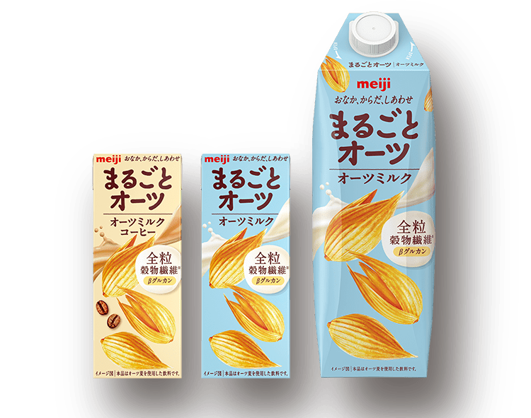 まるごとオーツ オーツミルク オーツミルクコーヒー 製品画像：200mlと1000ml