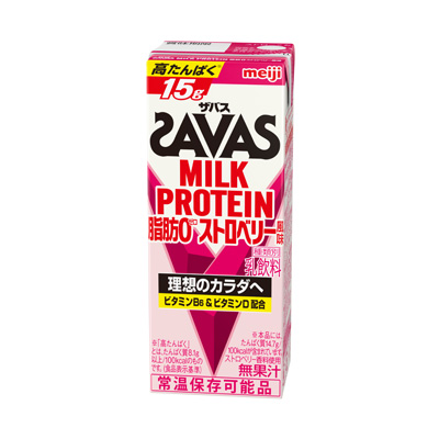 写真:(ザバス)MILK PROTEIN 脂肪0 ストロベリー風味 200ml