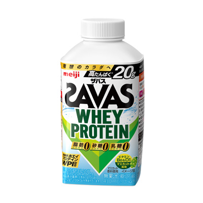 写真:(ザバス)WHEY PROTEIN マスカット風味 430ml