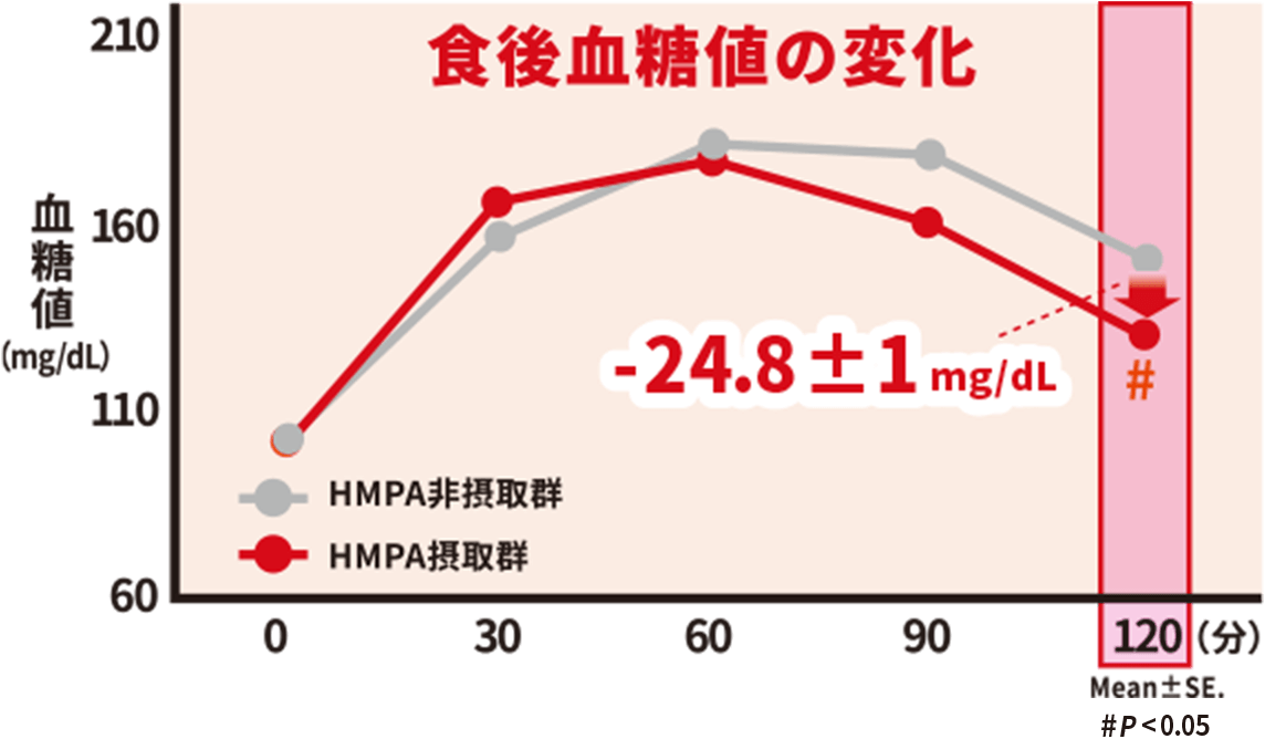 機能２　食後に上昇した血糖値を下げるのを助ける