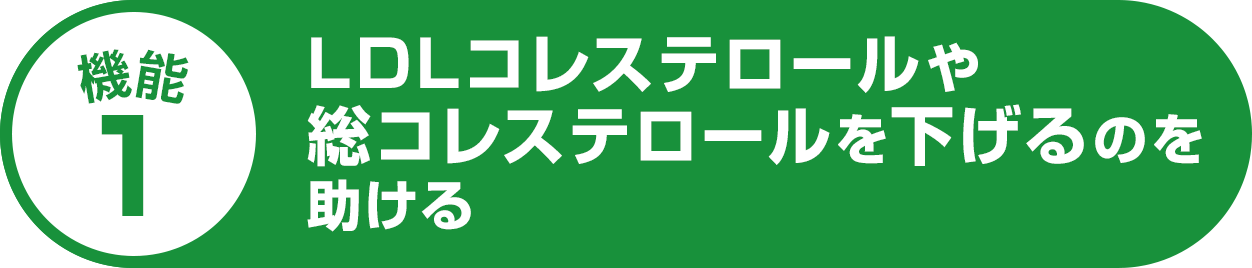 機能１　LDLコレステロールや総コレステロールを下げるのを助ける